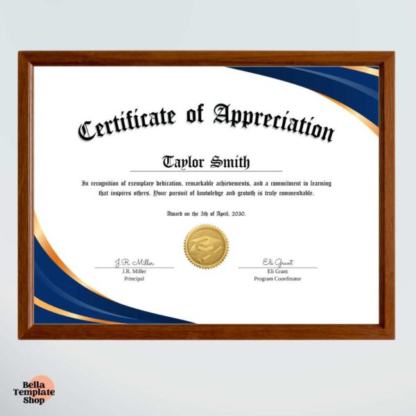 Certificate of Appreciation for Students template