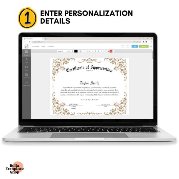 Classic Certificate of Appreciation Template