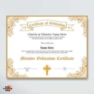 Minister Ordination Certificate
