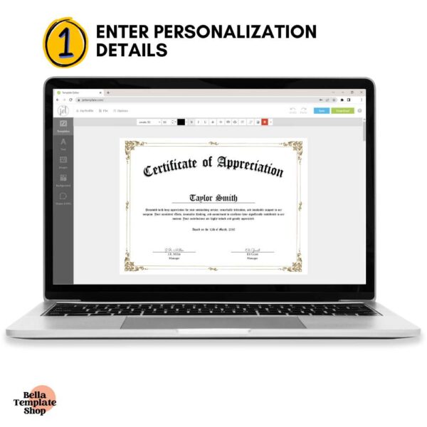 versatile Certificate of Appreciation how to edit