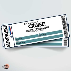 Editable Cruise Ticket Template