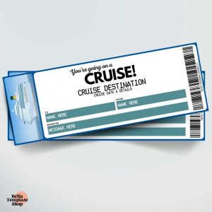 Editable Cruise Ticket template
