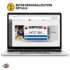 Editable basketball Ticket enter ticket details