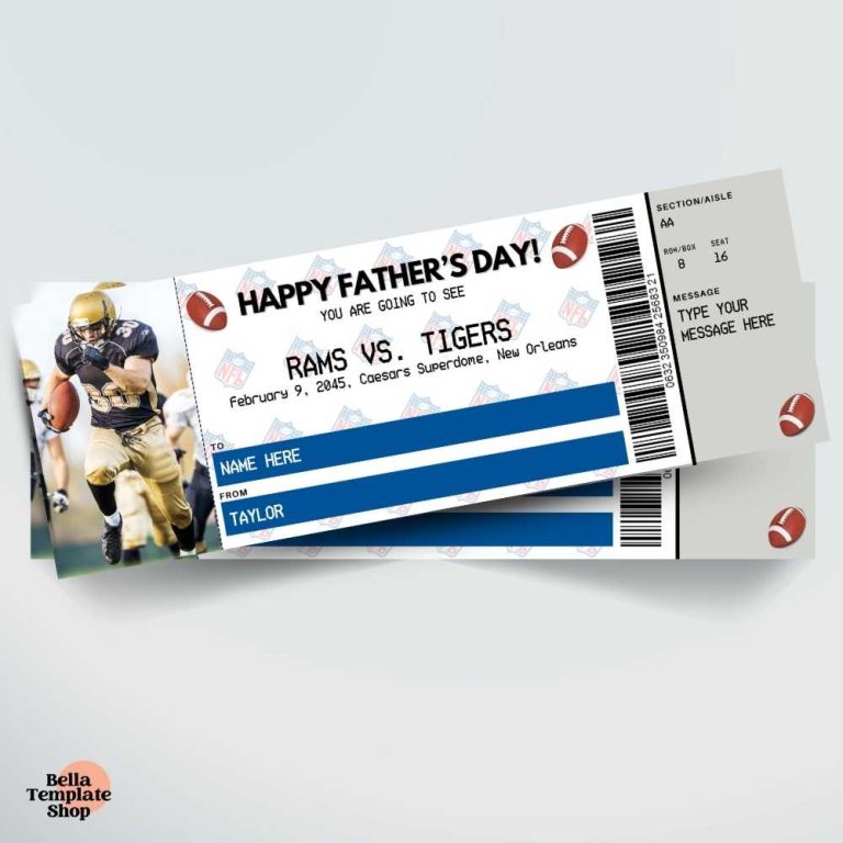 Happy Father's Day Football Ticket primary image