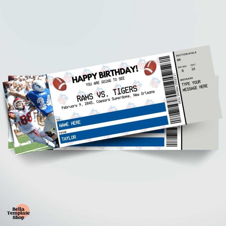 Happy Birthday Football Ticket primary image