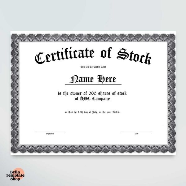 Certificate of Stock