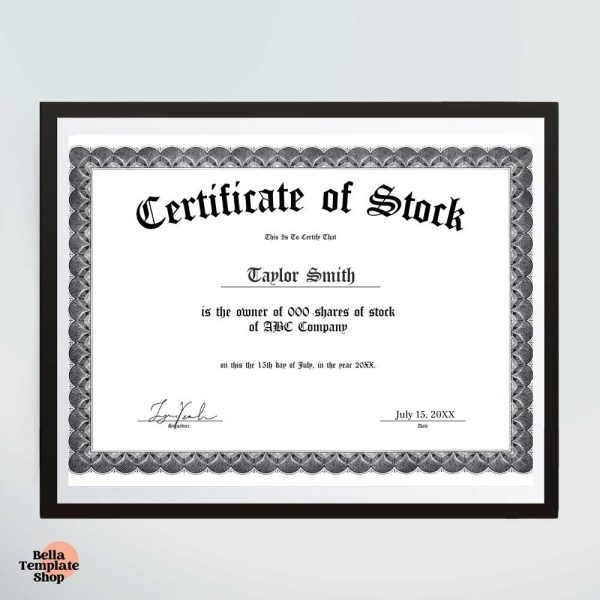 Certificate of Stock